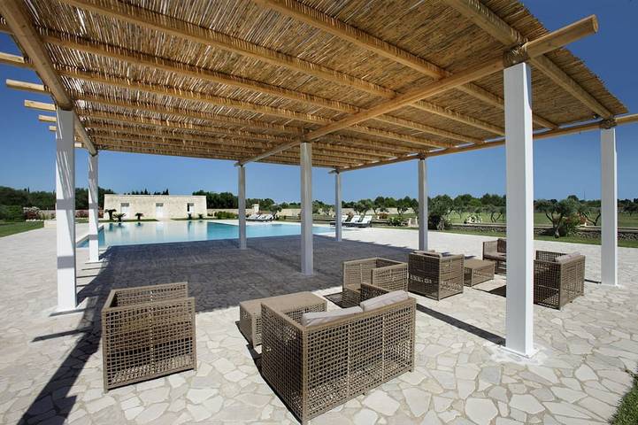 Maison de vacances pour 8 personnes, avec piscine ainsi que jacuzzi et jardin à Torre Saracena