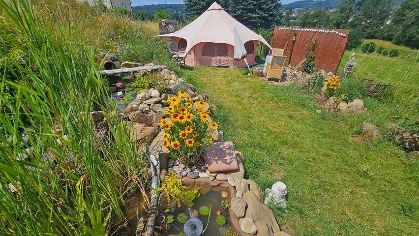Camping für 2 Personen, mit Terrasse und Garten sowie Ausblick in Hessen