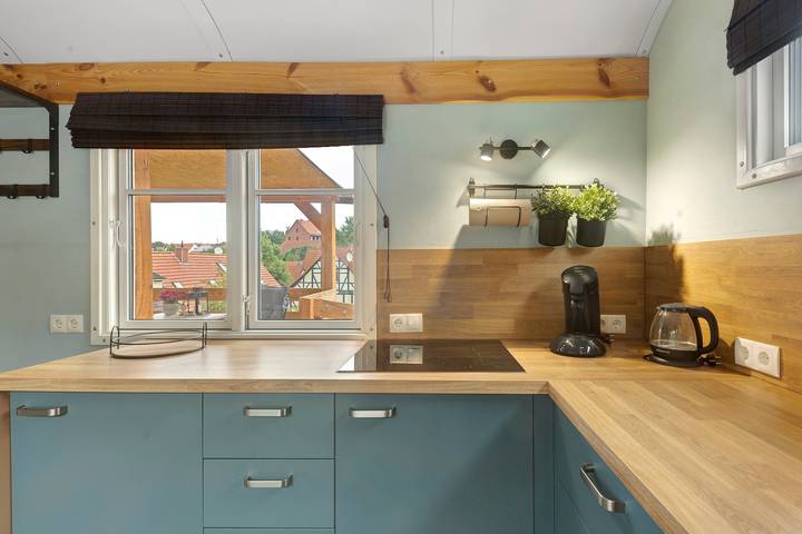 Ferienhaus 'Tiny House' mit privater Terrasse, Wlan und Klimaanlage in Lohfelden, Hessisches Bergland