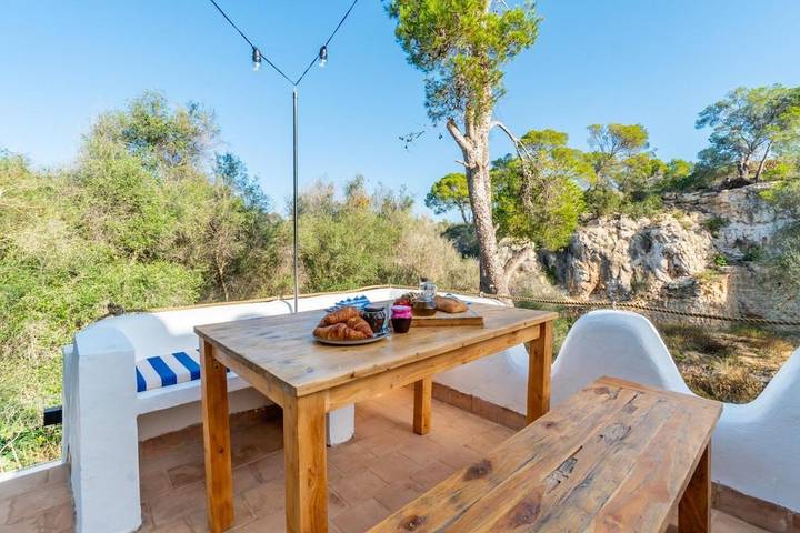 Ferienhaus für 4 Personen, mit Balkon und Terrasse sowie Garten und Ausblick