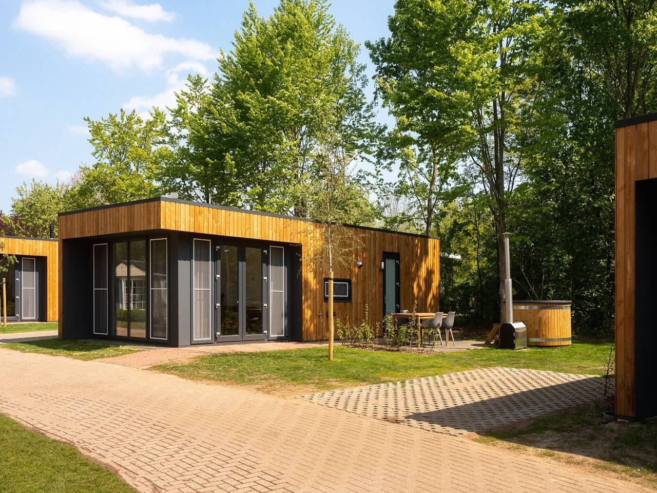 Elegant houten vakantiehuisje voor 4 personen met bubbelbad in Rijssen, Sallandse Heuvelrug