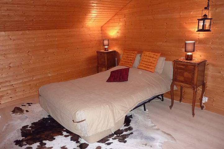 Geräumiges 4 * Cocooning Chalet, umgeben von Natur, Garten in Südlage, in der Nähe von Colmar in Osenbach, Regionaler Naturpark Belchen der Vogesen