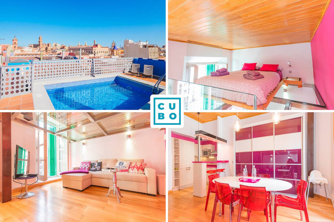 Vacation Rental for 4 Guests in Málaga Central District, Malaga