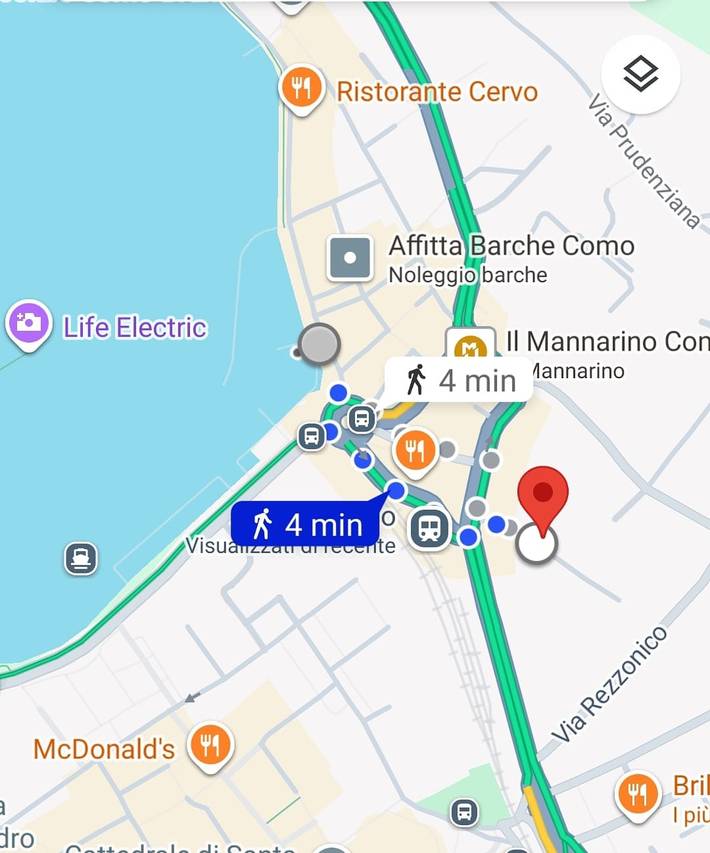 Gîte pour 2 personnes, avec balcon/terrasse, animaux acceptés à Côme