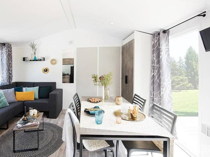 Camping Au Pigeonnier - Mobilheim 6 personen - Premium 3 Ch in Le Château-d'Oléron, Côte de Beauté