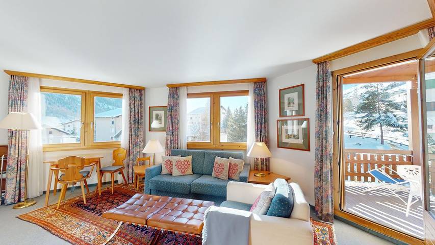 Ferienwohnung für 4 Personen, mit Balkon und Sauna in Zuoz - 2