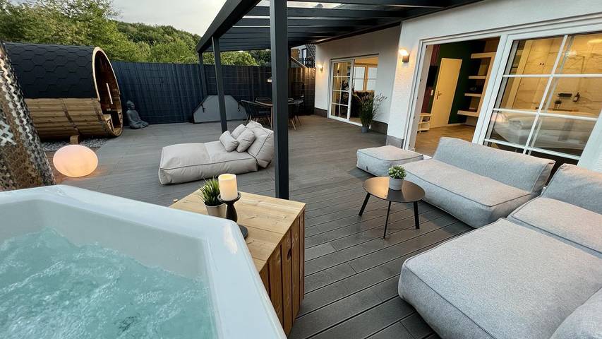 Ferienwohnung für 4 Personen, mit Terrasse und Sauna sowie Whirlpool und Garten am Bostalsee - 2