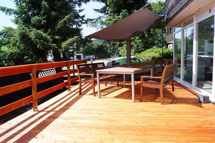 Ferienwohnung für 4 Personen, mit Garten und Ausblick, mit Haustier