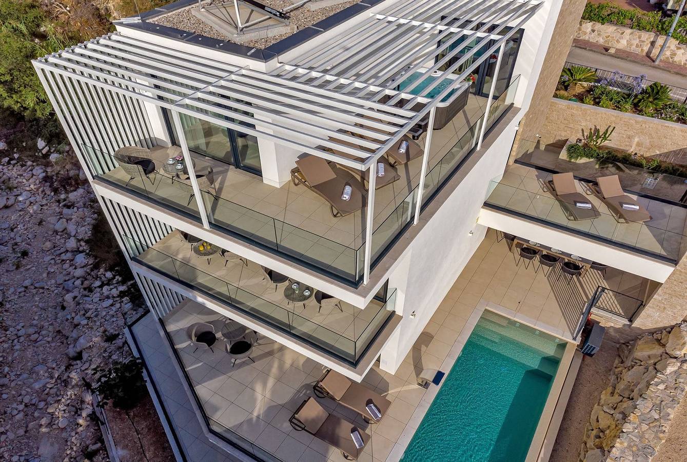 Villa Sea Crystal with Pool in Baško Polje Beach, Promajna