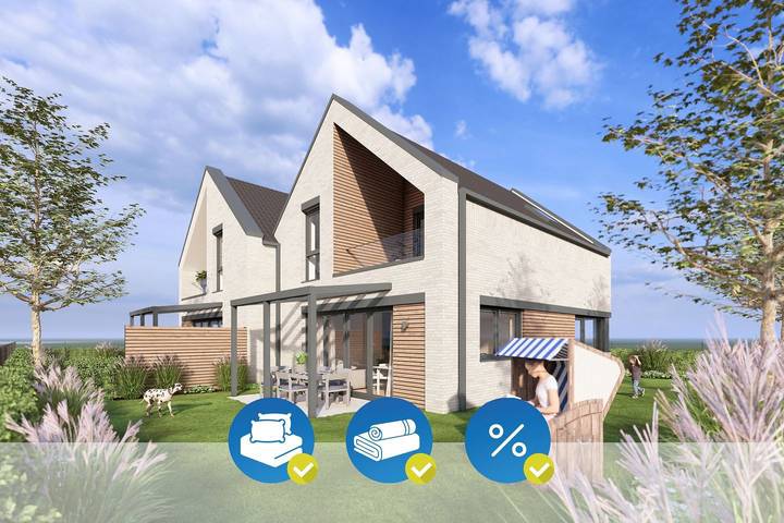 Ferienhaus für 8 Personen, mit Sauna und Garten sowie Seeblick und Ausblick, mit Haustier in Hohenkirchen (Wangerland)