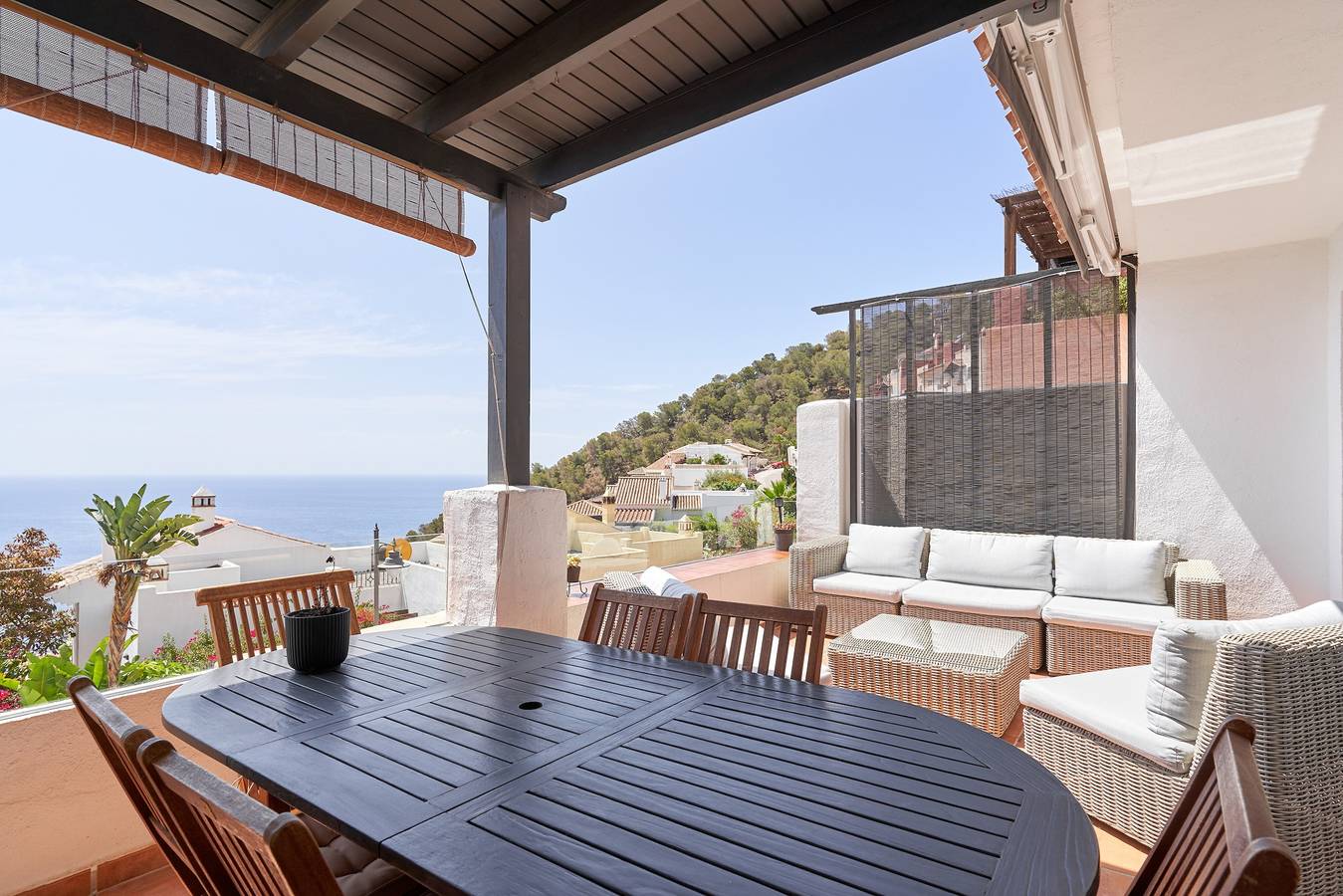 Casa "Paradiso Tropical" con vistas al mar, piscina compartida y Wi-Fi in Cerro Gordo, Almuñecar
