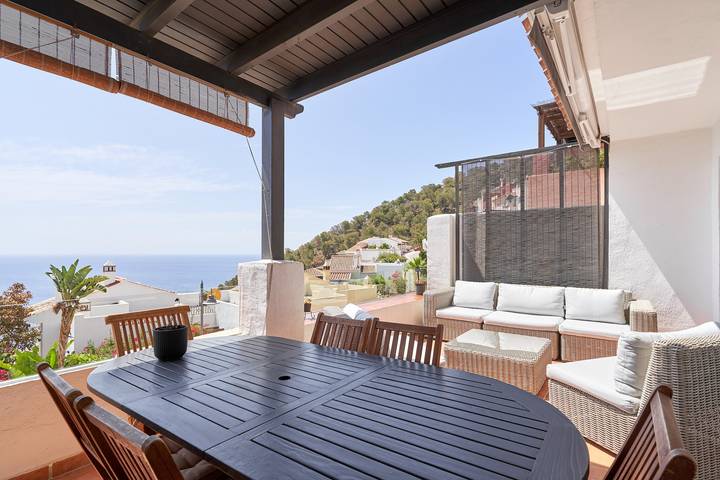 Casa "Paradiso Tropical" con vistas al mar, piscina compartida y Wi-Fi in Cerro Gordo, Almuñecar