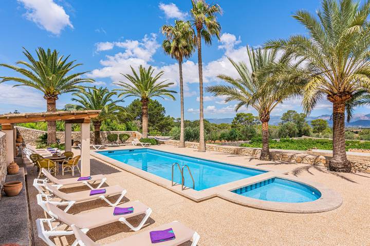 Ferienhaus „Son Real“ mit Bergblick, Pool, Wlan, Terrasse und Garten in Sencelles, Mallorca Inselmitte