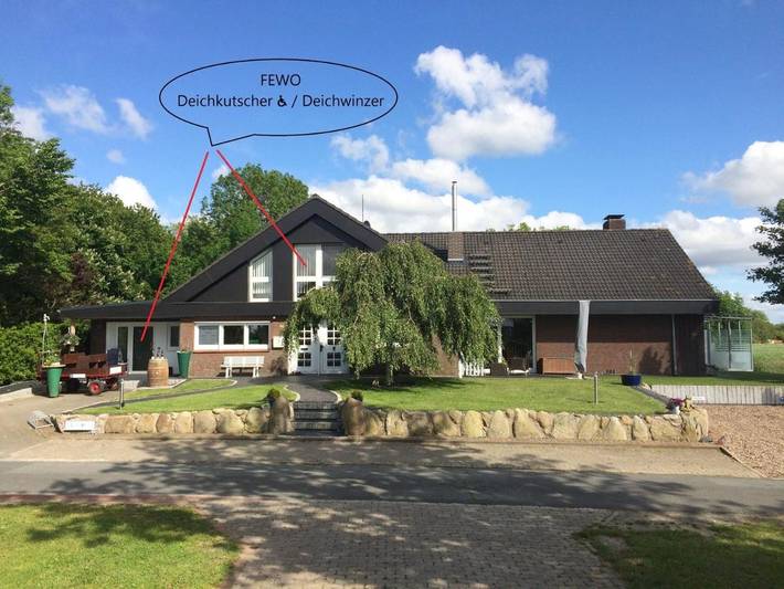 Ferienwohnung für 2 Personen, mit Terrasse und Garten sowie Ausblick
