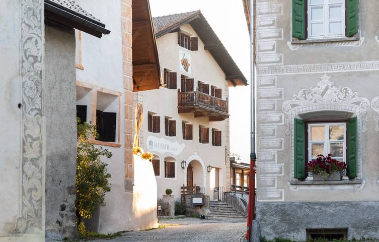 Meisser Lodge - kleines Doppelzimmer zur Einzelbelegung in Guarda Staziun, Guarda