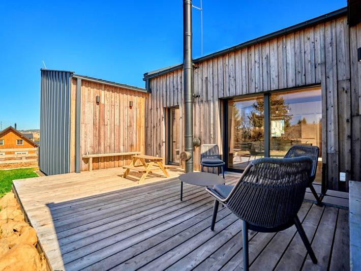 Ferienhaus für 6 Personen, mit Terrasse und Garten sowie Sauna und Ausblick im Erzgebirge (Tschechien)