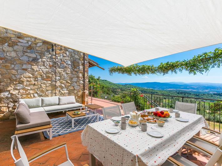 Casa vacanza per 10 persone, con Balcone e Terrazza nonché Giardino e Panorama a Castellina in Chianti