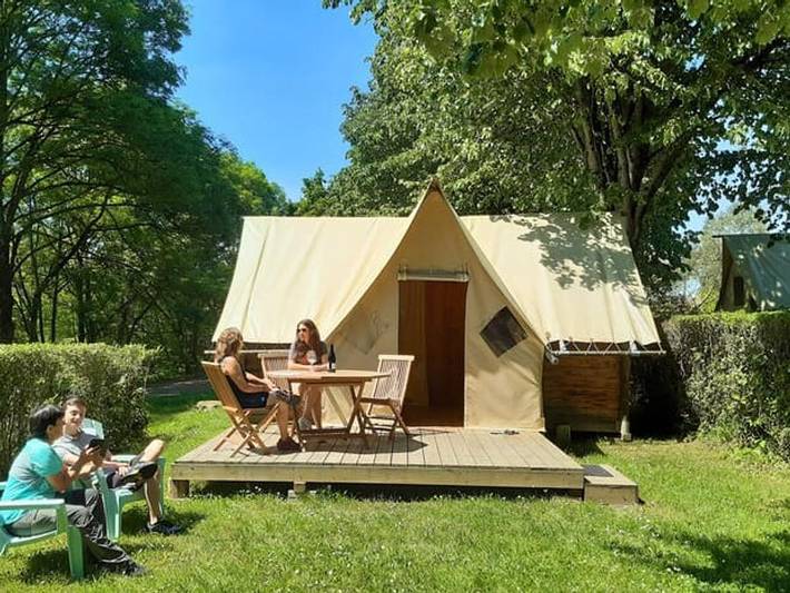 Camping Beau Rivage - Zelt 1 person - Pilgerzelt Wanderer Lit D in Ogenne-Camptort, Béarn