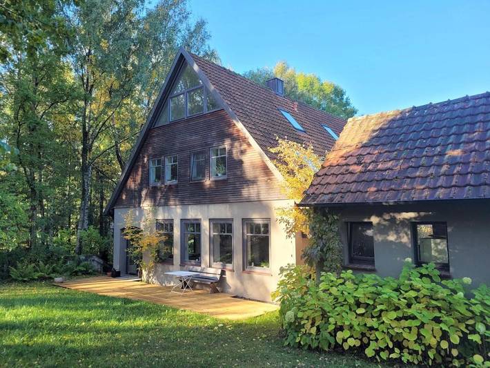 Ferienwohnung für 4 Personen, mit Terrasse und Garten sowie Sauna und Ausblick in Poppenhausen