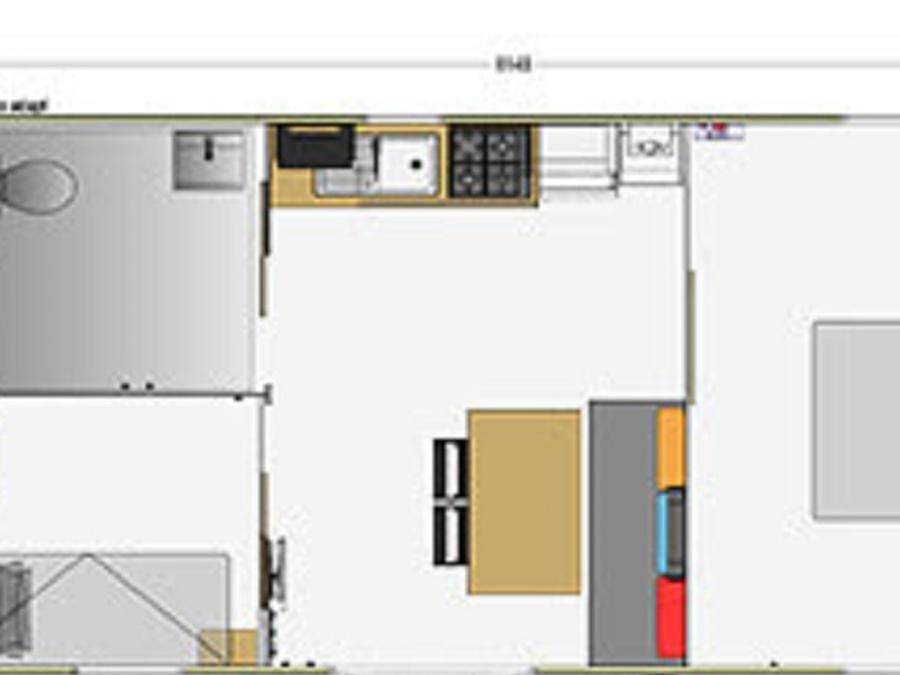 Camping Paradis Family des Issoux d'Ardèche - Mobilheim 4 personen - Komfort - 2 Zimmer Pmr in Lalevade-d'Ardèche, Parc naturel régional des Monts d'Ardèche