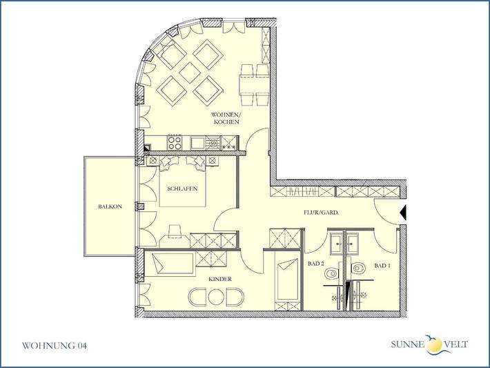 Ferienwohnung für 5 Personen, mit Sauna und Balkon in Kühlungsborn - 2