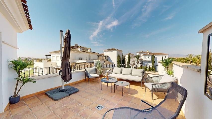Apartamento para 6 personas, con piscina además de vistas y terraza, Familias con niños en Torre-Pacheco