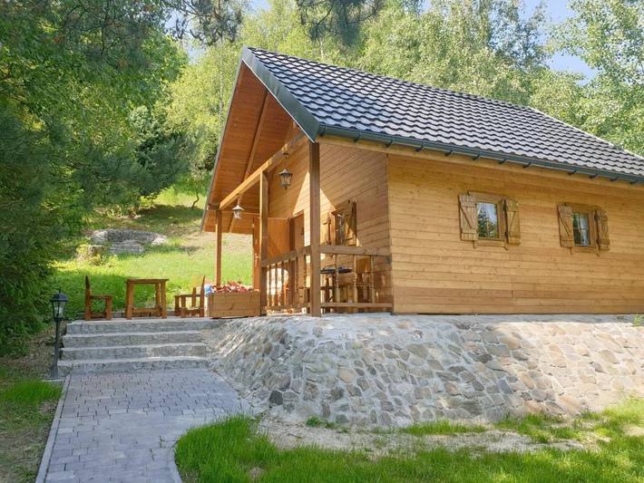 Domek letniskowy dla 5 osób, z Balkon i Taras oraz Ogród i Widok w Porąbka