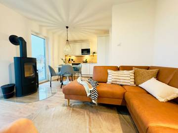 Ferienhaus für 5 Personen, mit Ausblick und Garten sowie Seeblick, mit Haustier in Wesermarsch