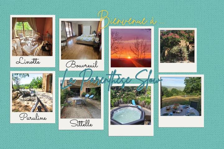 Location de vacances pour 2 personnes, avec Terrasse et Jacuzzi ainsi que Jardin et Vue