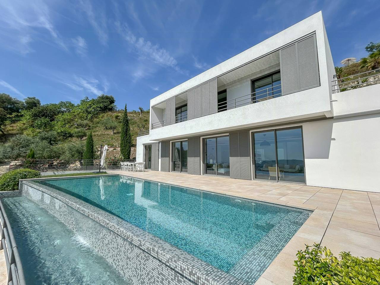 Villa mit Infinity-Pool, Meerblick und Blick auf Nizza in Menton, Mittelmeerküste (Frankreich)