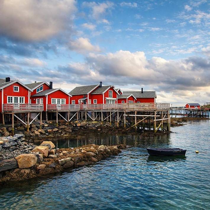 Chalet für 5 Personen, mit Terrasse auf den Lofoten