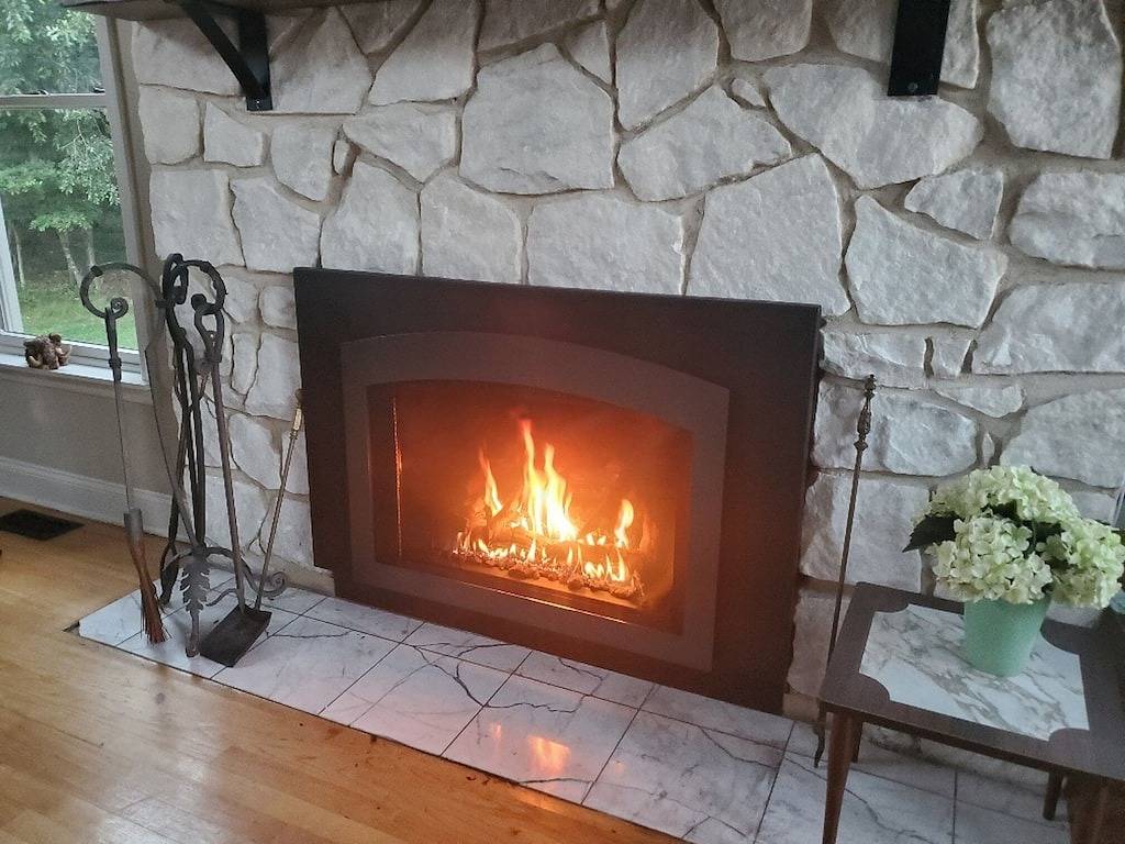 Private, 3-acre, waterfront escape w/pool, firepit, game rm & spectacular views in Mastic, North Fork