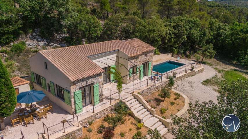 Maison de vacances pour 7 personnes, avec vue ainsi que piscine et jardin