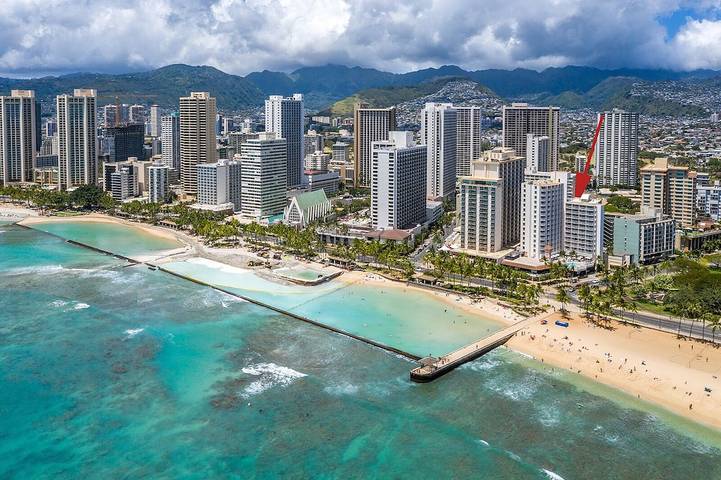 Vacation rental for 4 people, with balcony, with pets in Honolulu