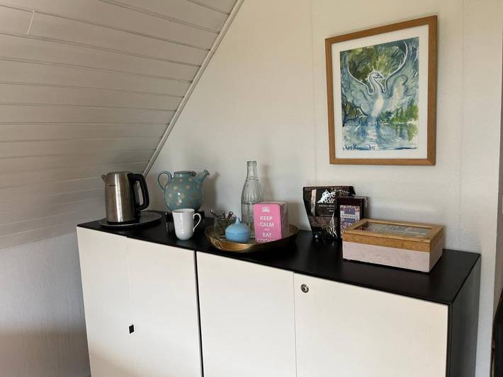 Ferienwohnung für 2 Personen, mit Balkon und Terrasse sowie Garten und Ausblick in Bryrup