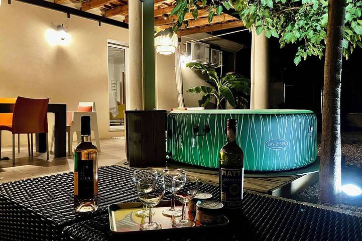 Maison de vacances pour 7 personnes, avec jacuzzi ainsi que terrasse et jardin