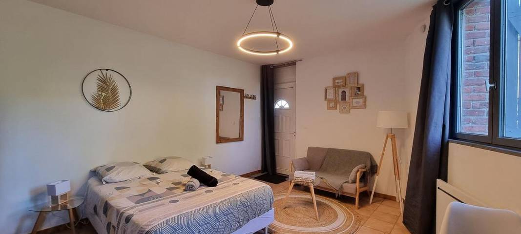 Appartement de vacances pour 2 personnes, avec terrasse ainsi que vue et jardin