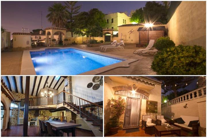 Casa rural para 12 personas, con jardín además de piscina y vistas en Vilanova de Escornalbou