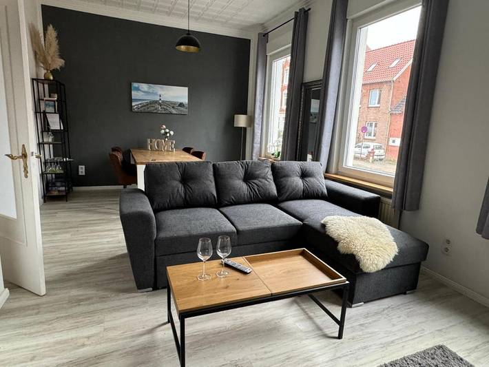 Ferienwohnung für 4 Personen, mit Balkon und Terrasse sowie Garten und Ausblick