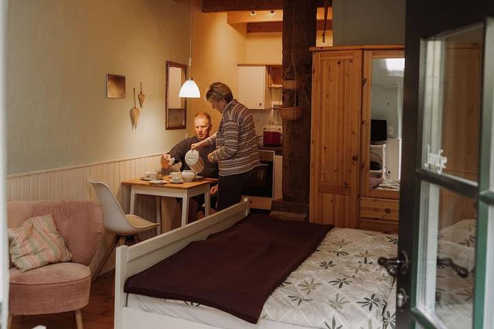 Ferienwohnung für 2 Personen, mit Garten und Sauna in Woltzeten