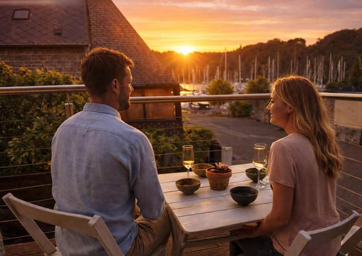 Location de vacances pour 6 personnes, avec jardin et vue, animaux acceptés à La Vicomté-sur-Rance