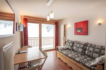 Gîte pour 4 personnes, avec balcon, animaux acceptés dans Valfréjus
