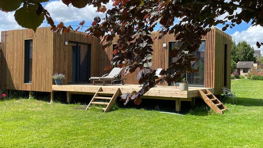 Maison de vacances pour 2 personnes, avec vue et terrasse ainsi que piscine et jardin