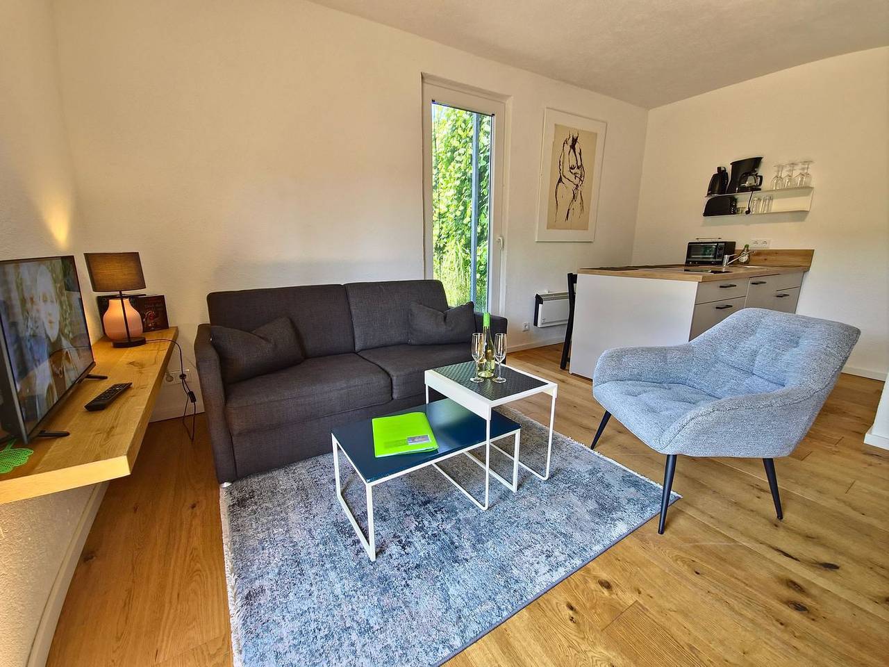 Ferienwohnung 1 – Hase und Fuchs: Gemütlich mit Terrasse, Balkon & Hunde willkommen in Neeberg, Krummin