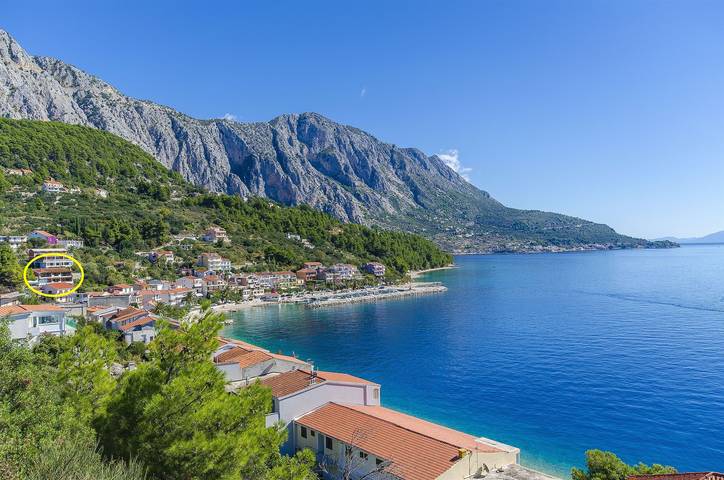 Estudio entero, Estudio para 3 personas con terraza in Podgora, Rivera de Makarska