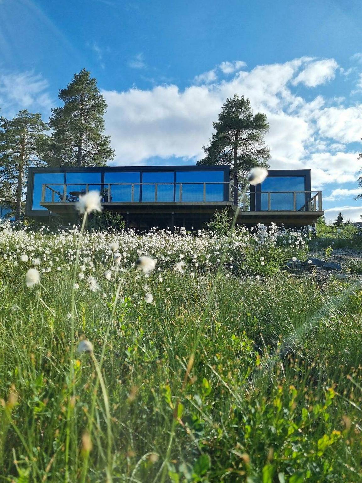 Moderne Hütte auf Blefjell in Flesberg