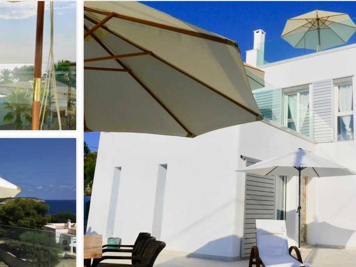 Ferienwohnung für 4 Personen, mit Garten und Ausblick sowie Pool in Cala Llombards