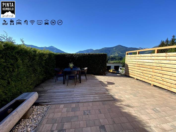 Ganze Ferienwohnung, Apartment 2 mit Terrasse Dusche, Wc, 1 Schlafraum in Gröbming, Dachsteingebirge