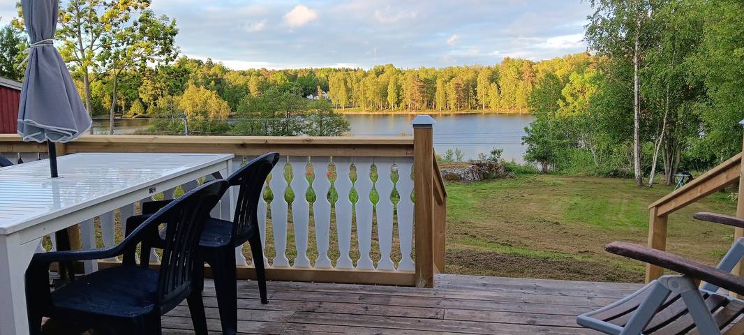 Ferienhaus mit Panoramablick über den See in Holmsjö, Schwedische Ostsee