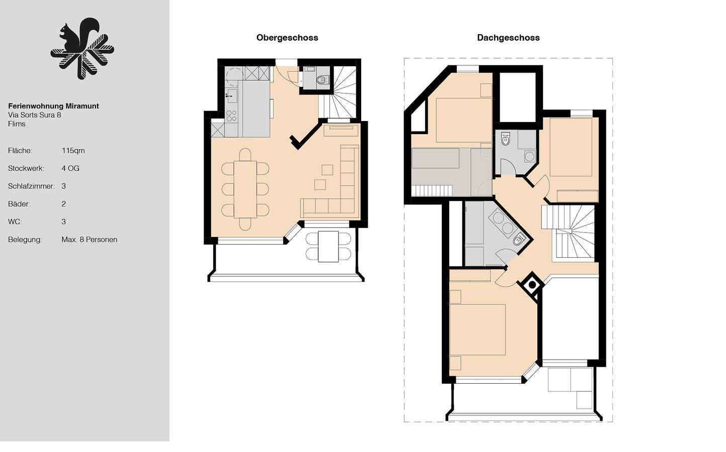 Ganze Ferienwohnung, Ferienwohnung Miramunt Waldhaus - 4.5 Zimmer Apartment in Flims-Dorf, Flims